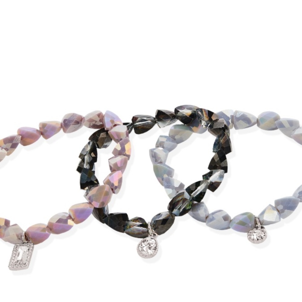 Park Lane jewelry Orchid bracelet. Set of 3. EUC!